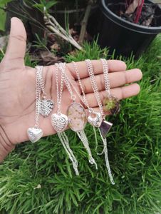 Resin Real Element Pendant And Chain