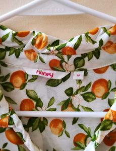 Floral Print Short Sleeve Button-Up