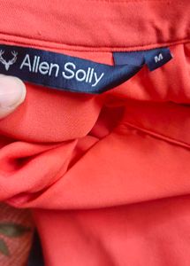 Allen Solly Orange Top With White Strips Women