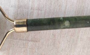 Dark Green Real Jade Face Massager Roller – UNUSED