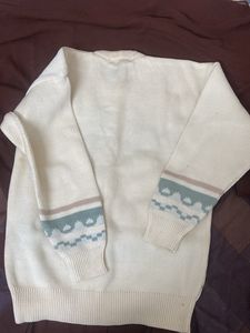 oversized winterwear multicolor sweater
