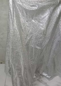 Silver Embellished Maxi Skirt