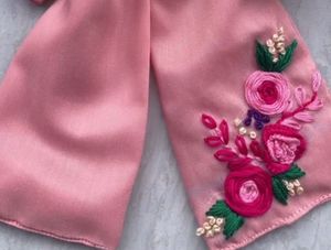 Embroidered Hair Bow 🎀🎀🌸