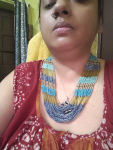 Beaded Turquoise And Gold Necklace