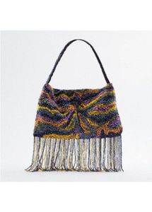 Zara Limited Edition Sequin Fringed Glam Bag