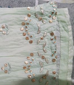 Elegant Mint Green Plaazo Kurta Set