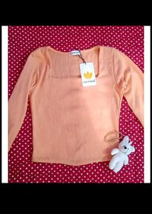 Peach Long Sleeve Top