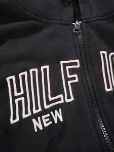 Branded Sweater Jacket With Hoodie