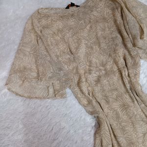 Pastel Beige Color Flory Dress