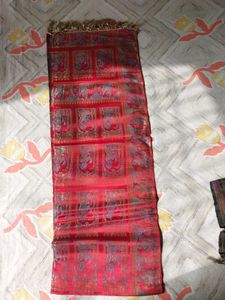 Red Banarasi Silk dupatta