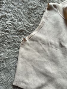 Beige Turtle Neck Top