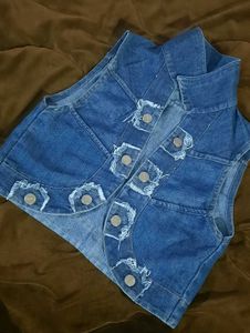 SALE❗️Y2k Denim Vest, Waistcoat 💙