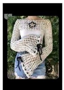 Crochet Star Detail Bolero