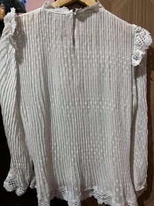 White Floral Lace Top