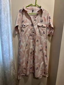 Patterned Shirt Dress
