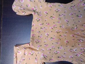 Floral Mini Dress For Women (Size-S)