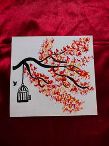 Handmade Birdcage Tree Artwork