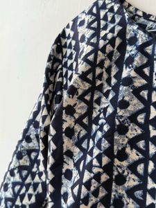 Chic Navy Tribal Geometric Print Top