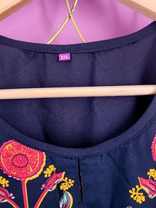 Black  Crape Kurti