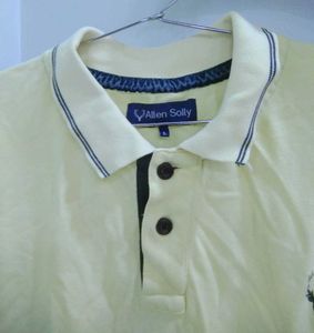 MENS YELLOW POLO NECK TSHIRT
