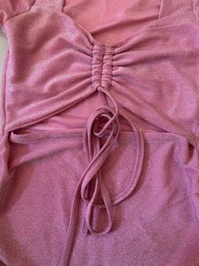 Pink Cutout Mini Dress