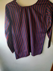 Striped Long Sleeve Blouse