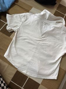 White Zip-Up Crop Top