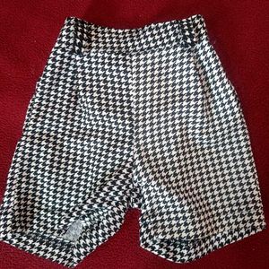 White Tank &amp; Houndstooth Shorts Set