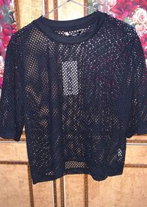 Black Mesh Top