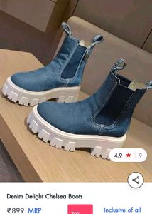 Brand new with boxes Blue Chunky Platform Boots