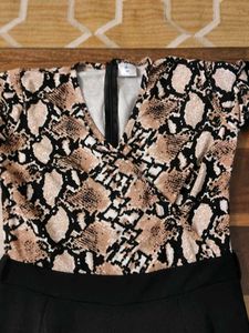 Stylish Animal Print Jumpsuit