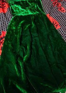 Emerald Green Velvet Dress