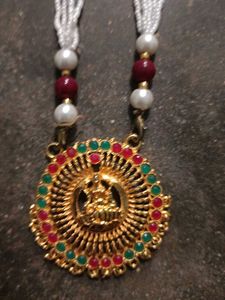 Elegant Lakshmi Pendant Necklace