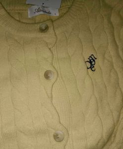 Cute Yellow Knit Sweater Cardigan | Women | Size S