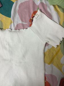 Cute White Button-Front Top