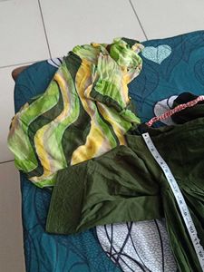 Green Embroidered Kurta