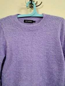 Sassafras Lavender Fuzzy Sweater