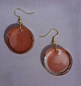 Stylish red Round Earrings | Handmade with love