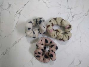 Fluffy Animal Print Scrunchie Set