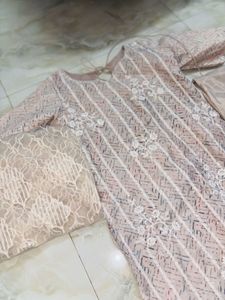 Elegant Beige Festive Kurta Set