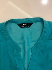 Teal Button-Down Top
