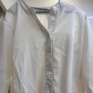 White Shirt With Puff Sleeves