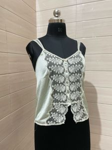Pintresty Y2K Lace Trim Cami Top