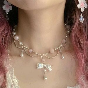 Pearl & Bow Necklace Set