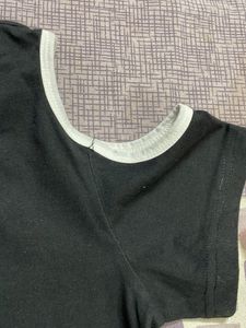 Girl Tops Combo Of Two Black And Baby Pink One T-s