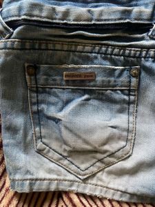 Denim Monkey Wash Booty Shorts