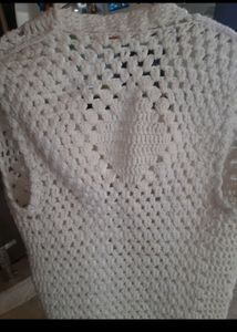 White Crochet Shrug