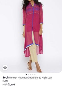 New Soch Magenta Kurti