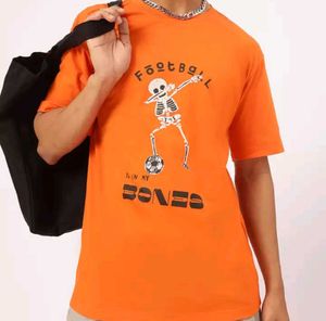 Orange Graphic Print T-Shirt