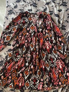 Boho Print Mini Dress